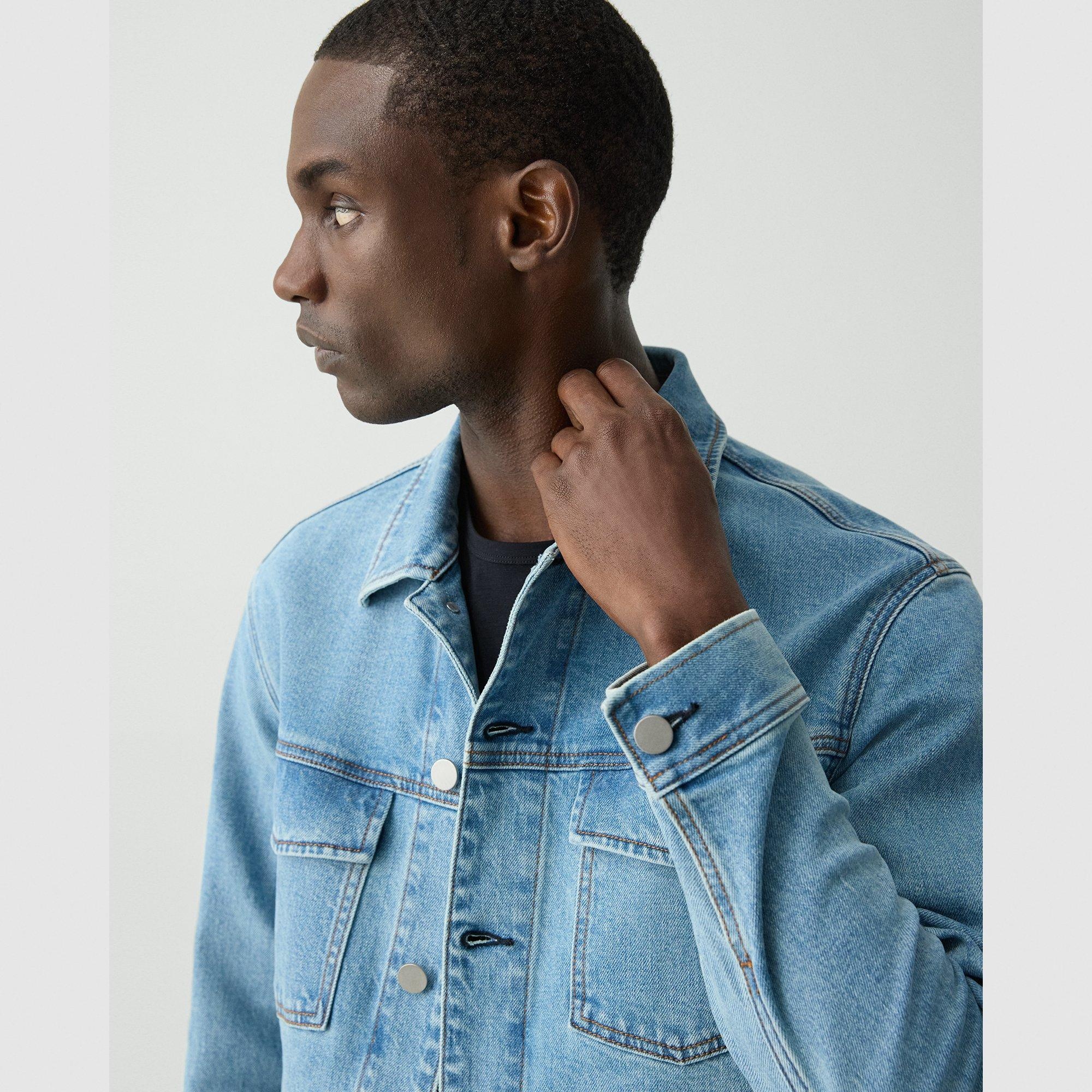 City Trucker Jacket in Stretch Denim - 4