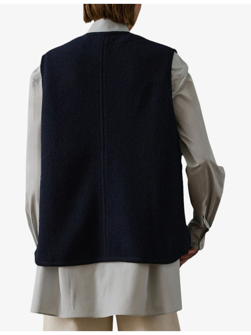 Chicago Round-Neck Sleeveless Wool Jacket 4