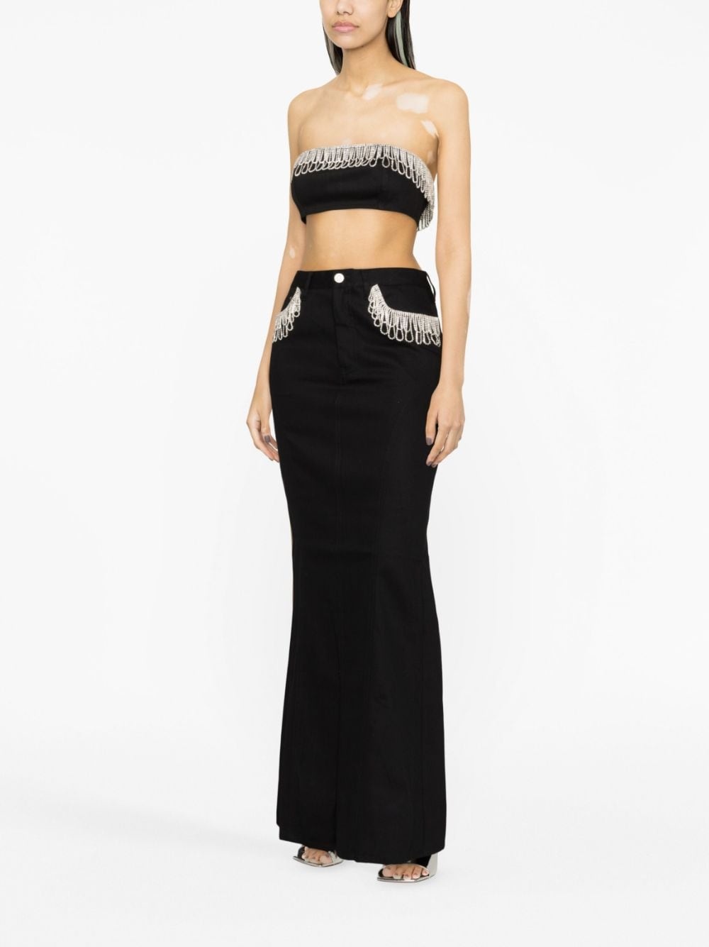 crystal-embellished bandeau top - 3
