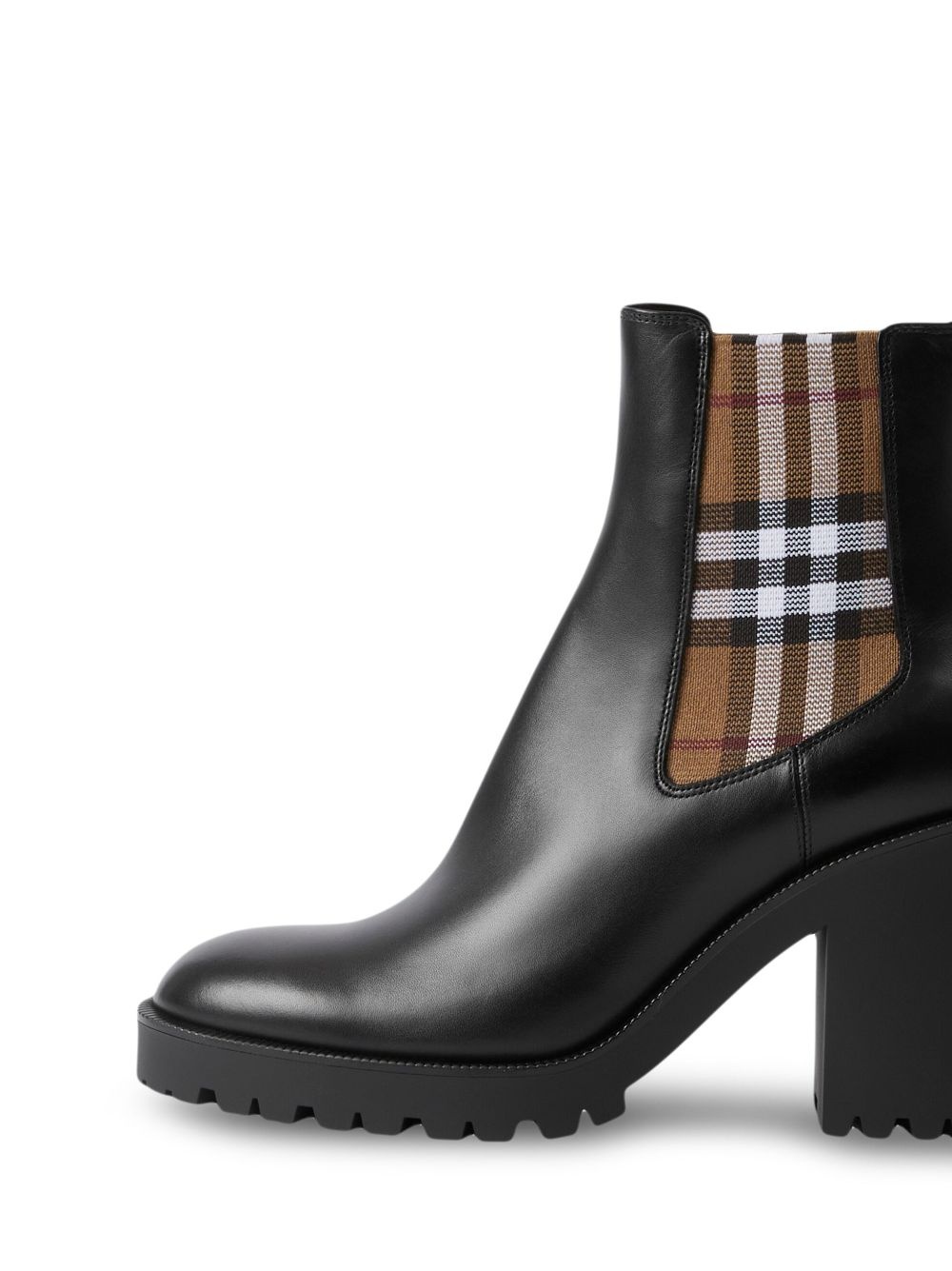 checkered panel ankle boots - 2
