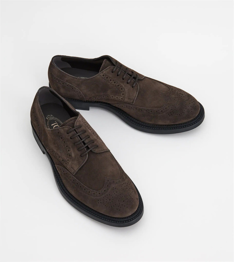 LACE-UPS IN SUEDE - BROWN 3
