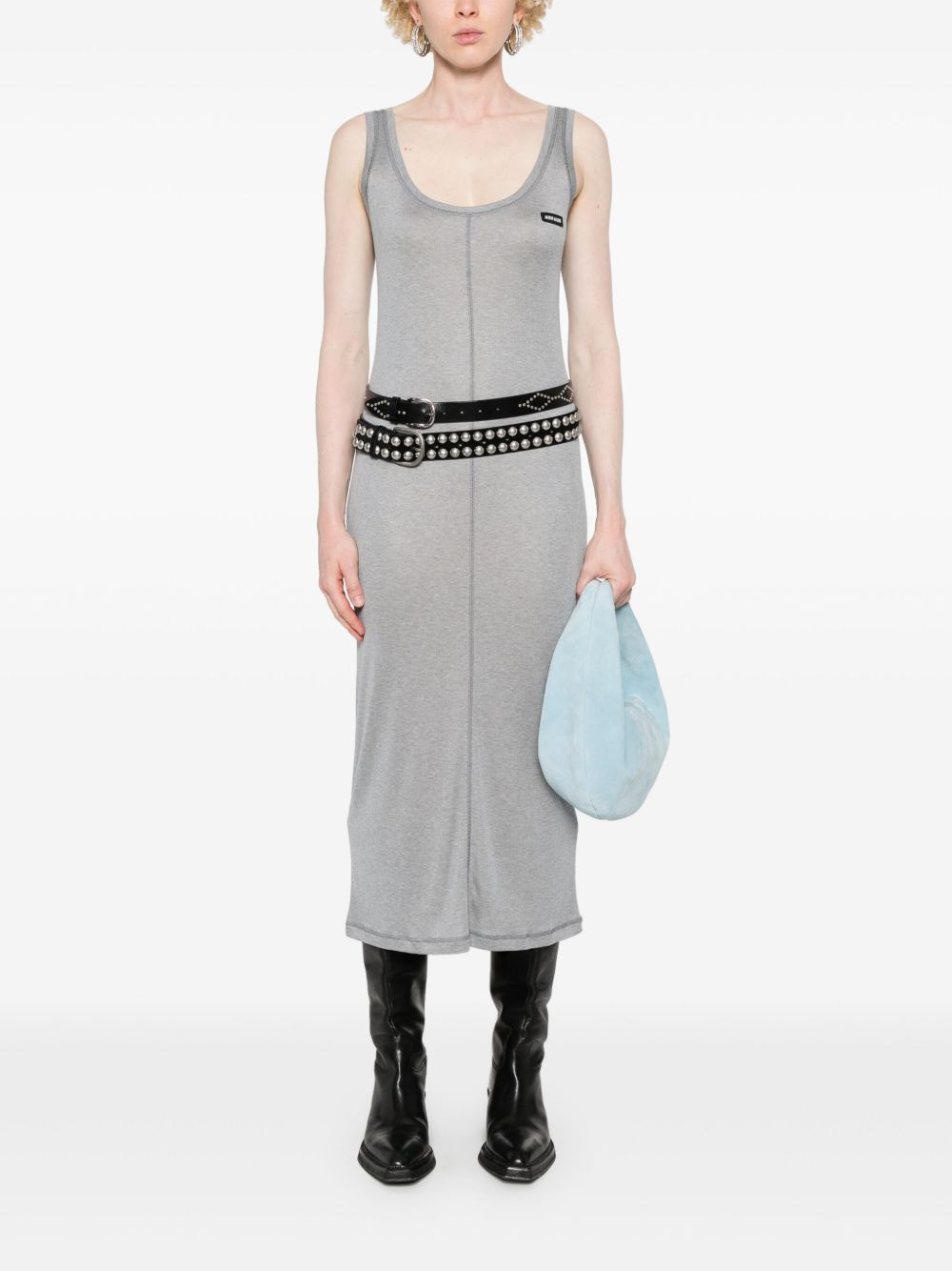 logo-patch dress - 2