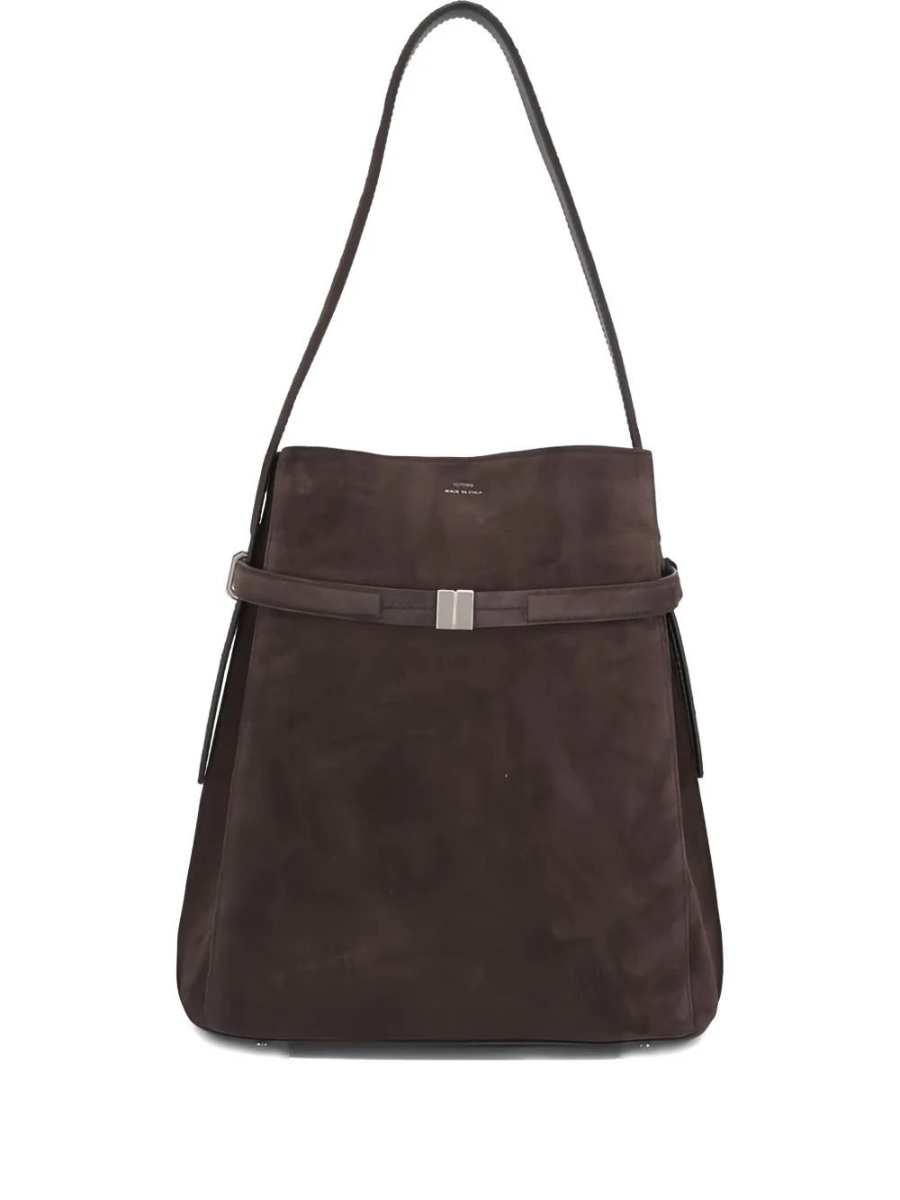 suede-leather shoulder bag - 1