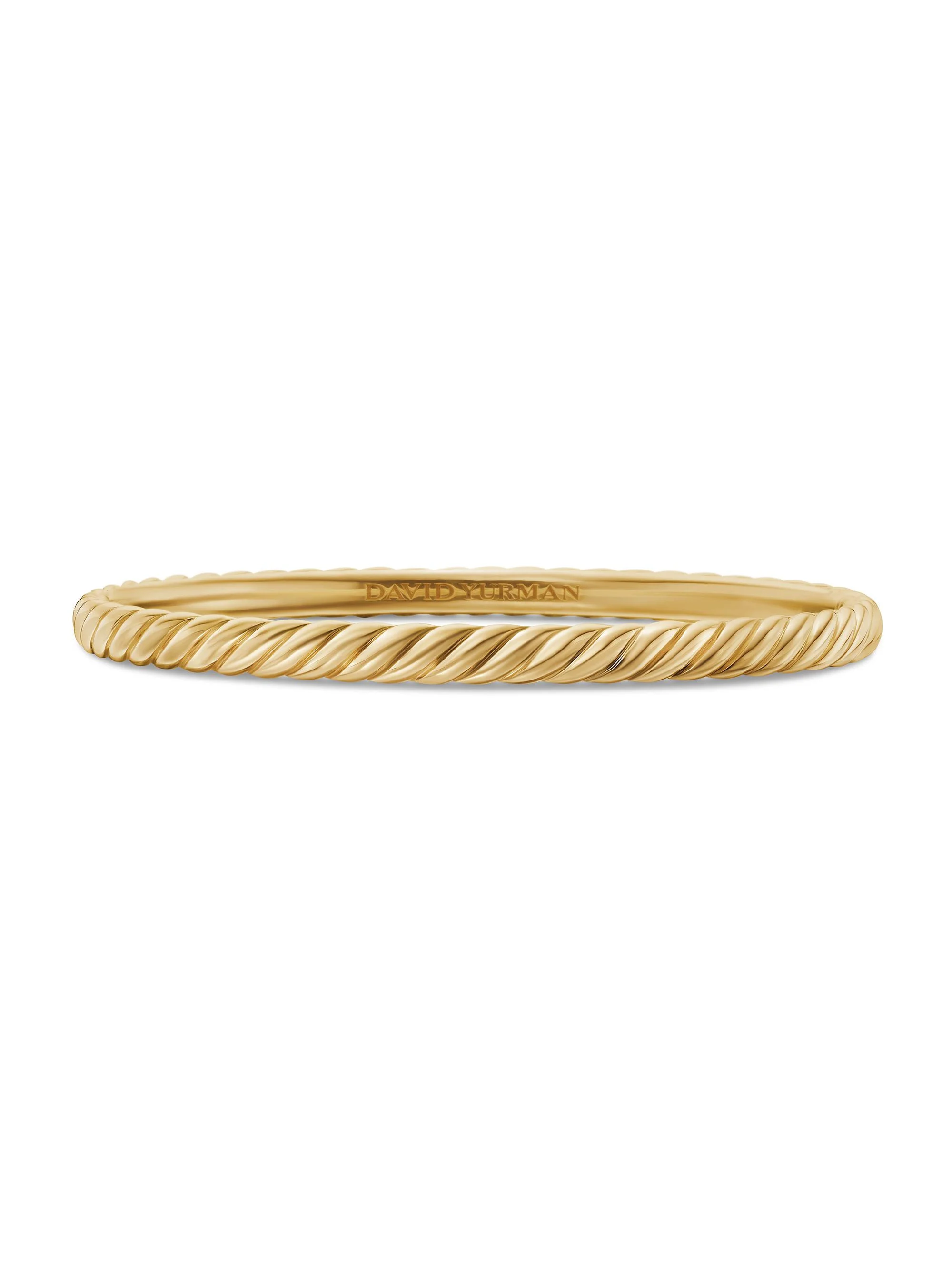 Women's Sculpted Cable Bangle Bracelet in 18K Yellow Gold - Gold - 1