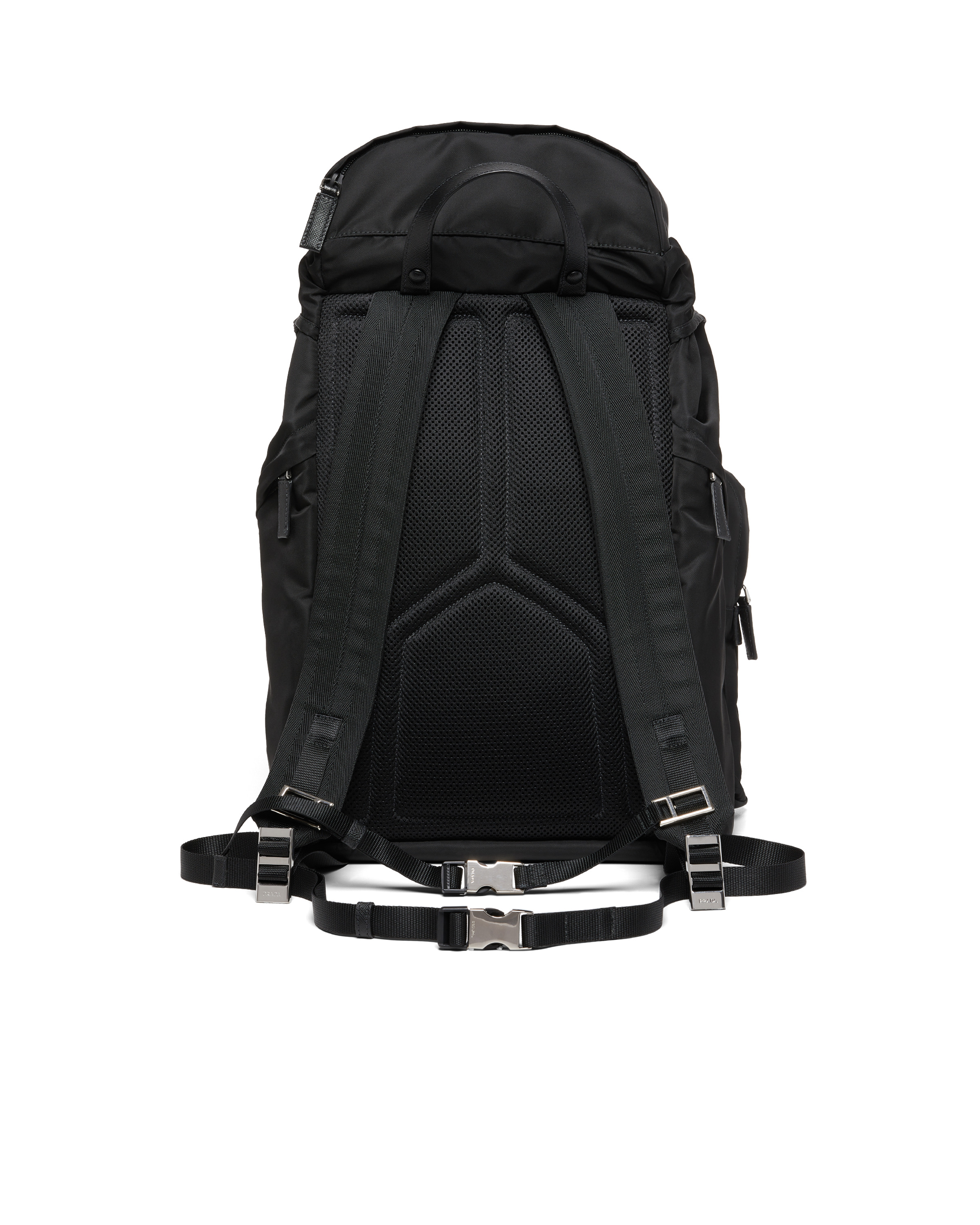 Re-Nylon and Saffiano leather backpack - 3