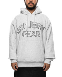 Stüssy Gear Hoodie Ash Heather | likelihood | REVERSIBLE