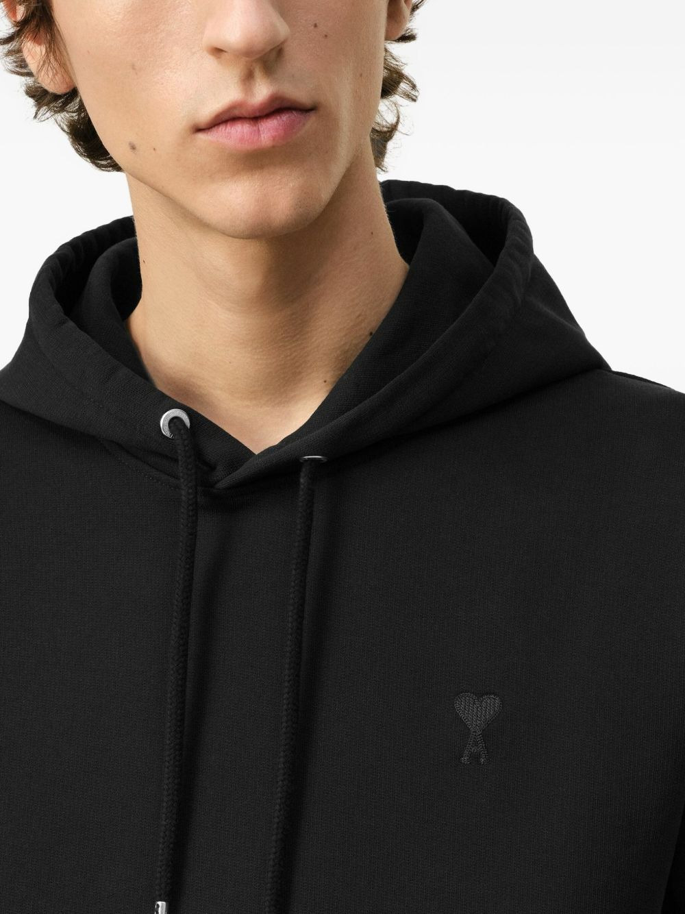 embroidered cotton hoodie - 6