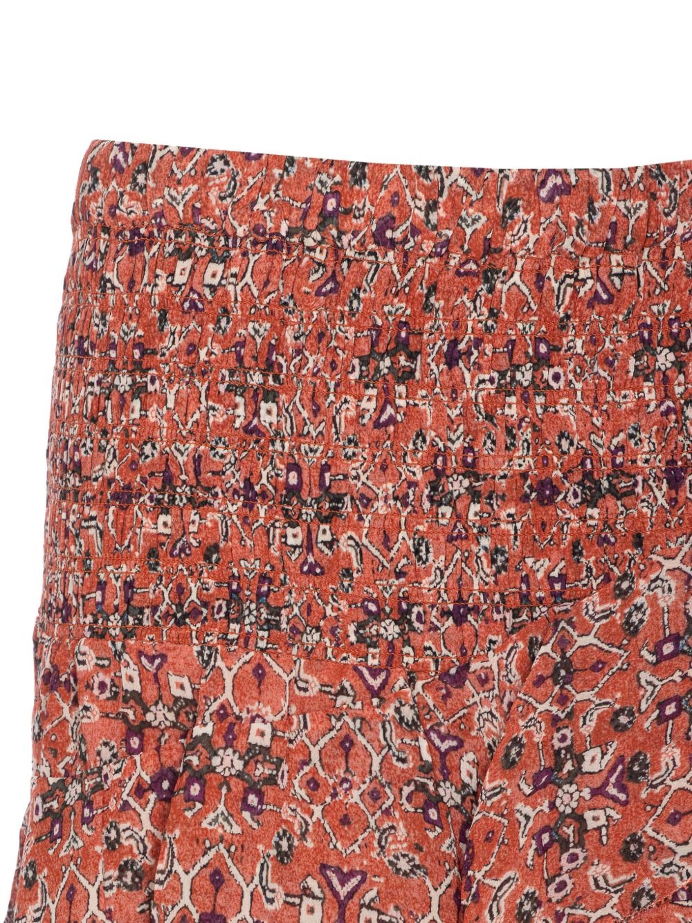 patterned ruffled midi skirt - 4