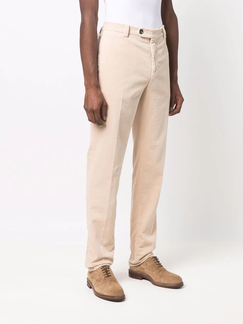 slim-cut chino trousers - 3