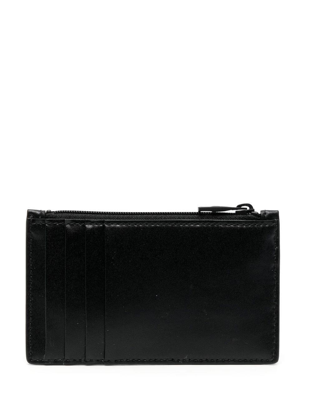 logo-print leather wallet - 2