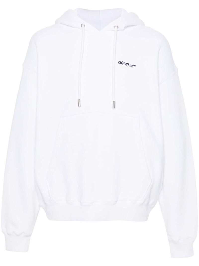 logo-embroidered organic cotton hoodie 1
