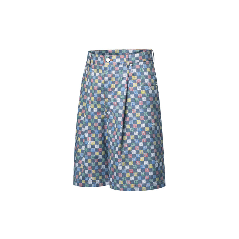 Louis Vuitton Damier Wide Chambray Shorts outlook