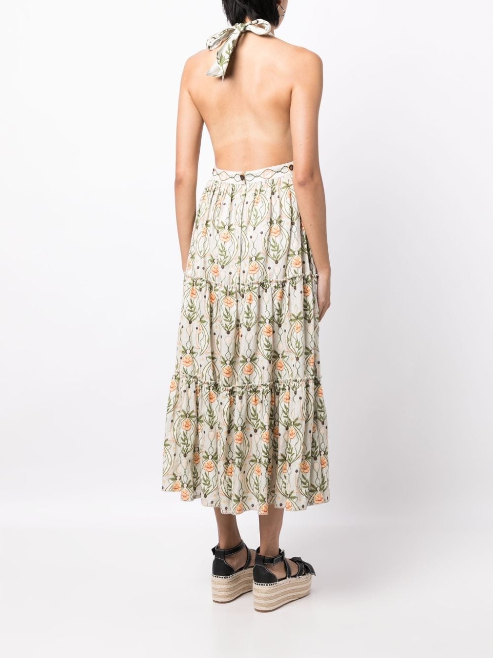 Consuelo Lunar floral-print halterneck dress - 4
