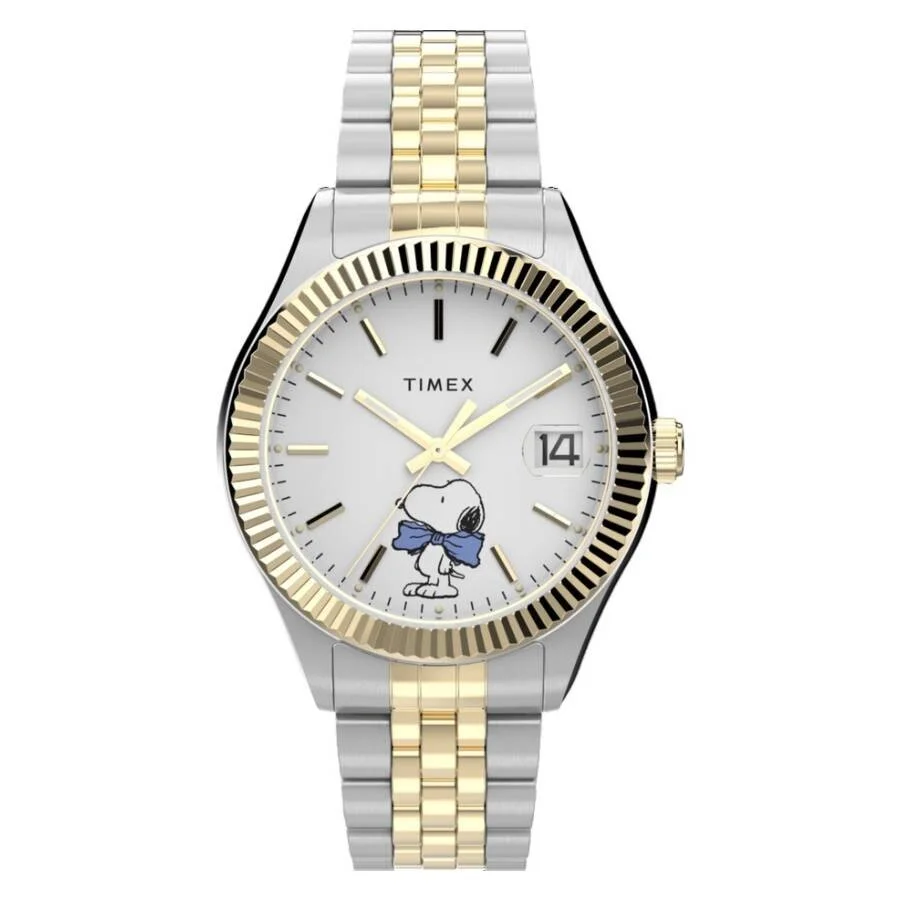 Timex X Peanuts Legacy Bowtie Quartz White Dial Ladies Watch TW2Y11100 - 1