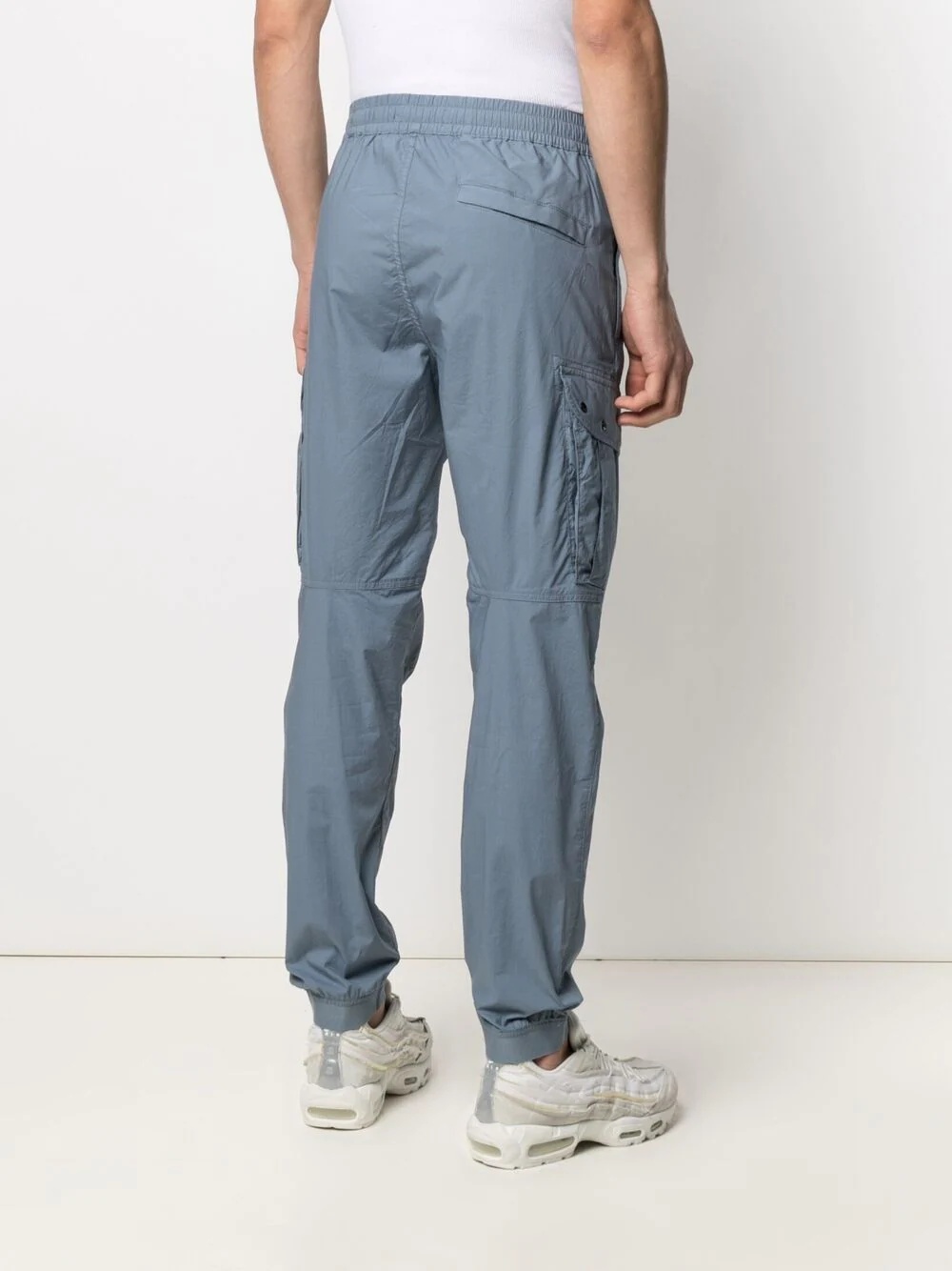 logo patch cargo trousers - 4