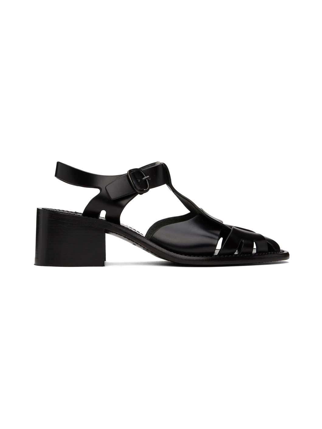 Black Pesca Heeled Sandals - 1