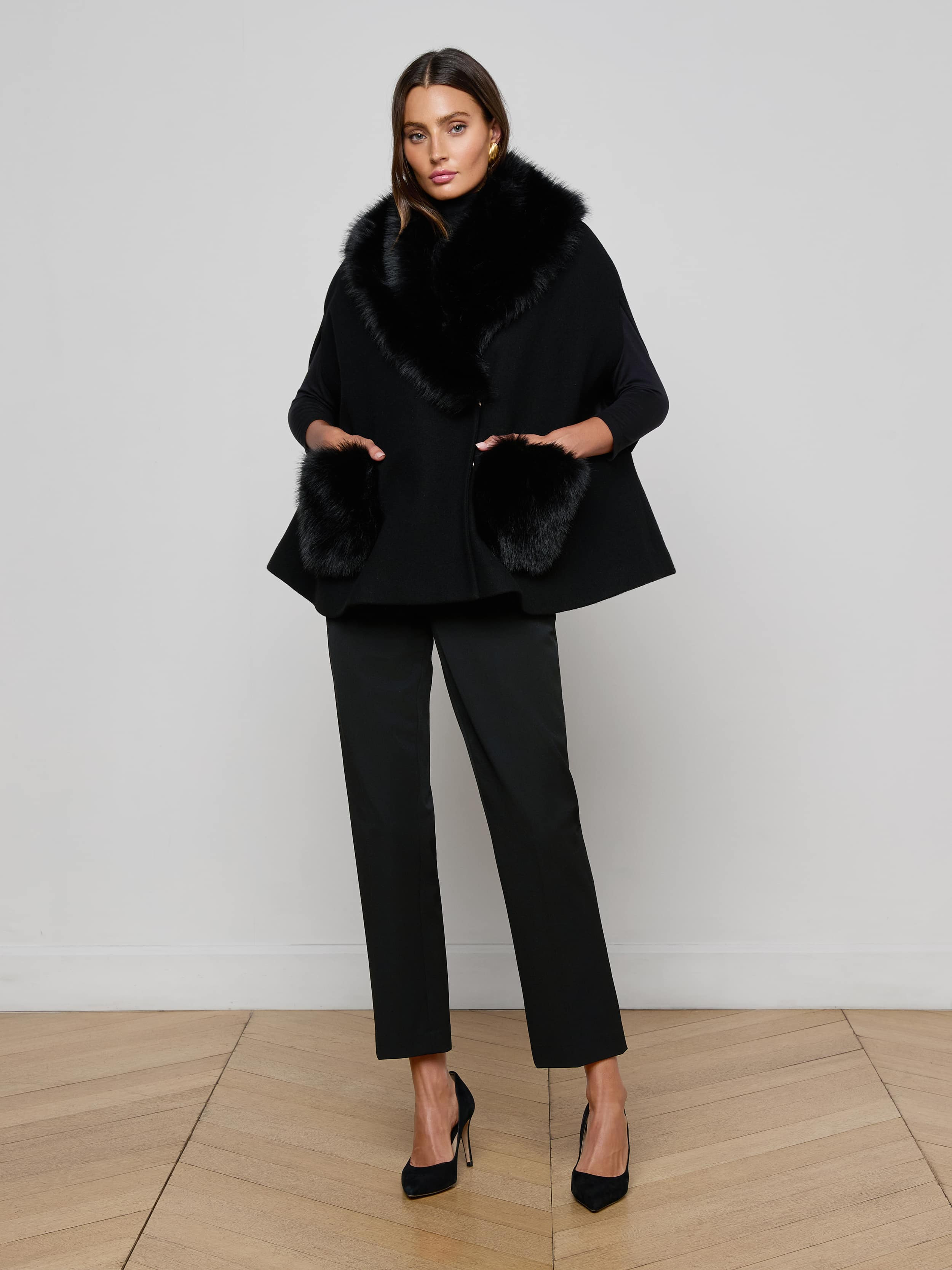 Chana Faux Fur Cape - 4