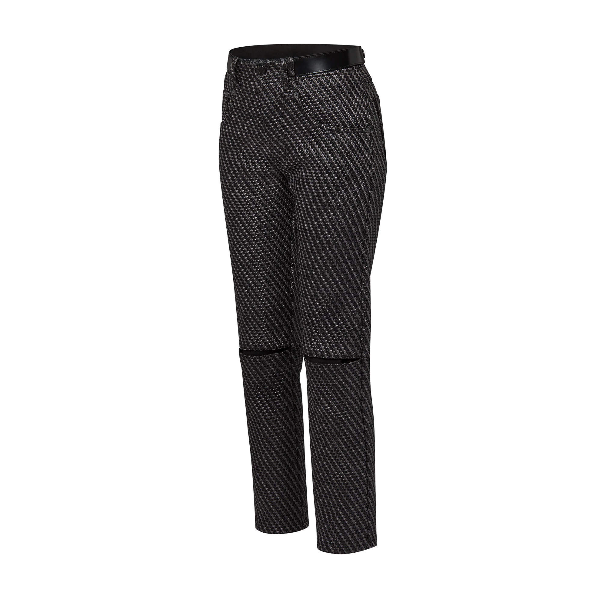 Technical Jacquard Slit Pants - 2