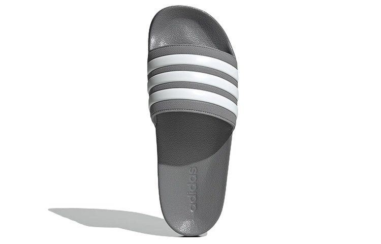 adidas Adilette Shower Slides Cozy Wear-Resistant Unisex Gray Slippers 'Gray White' GY1891 - 5
