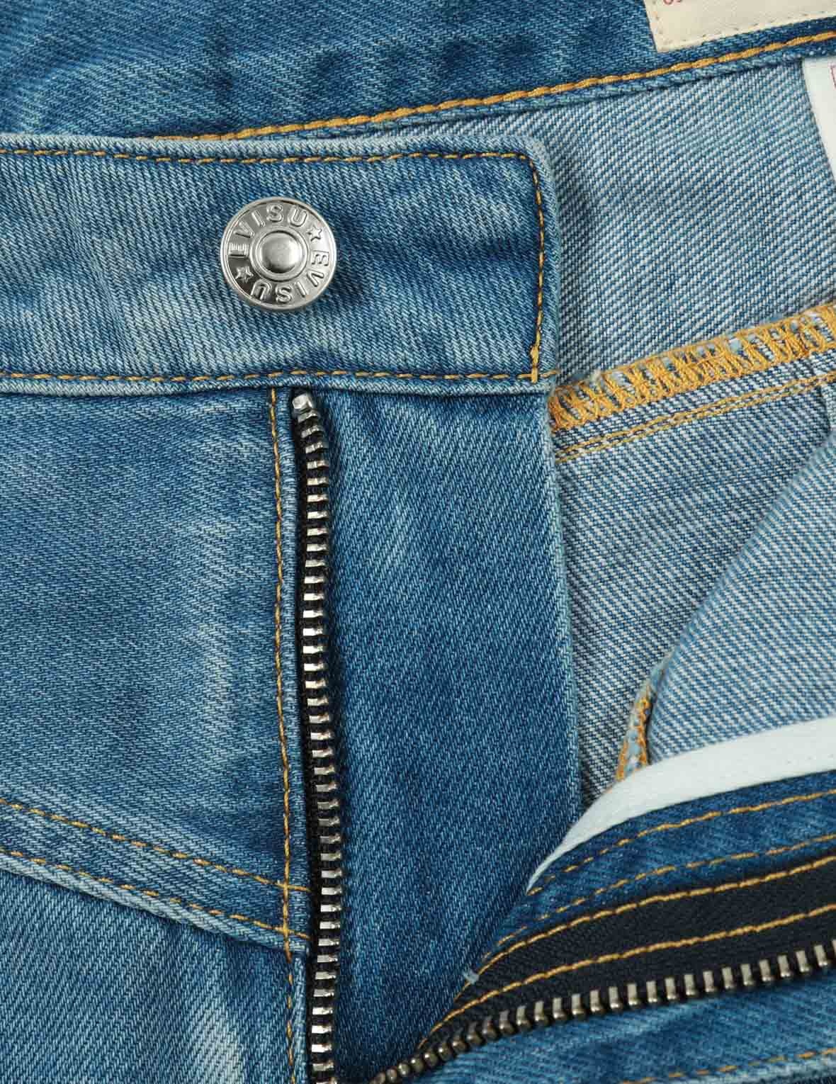 GRAFFITI DARUMA DAICOCK PRINT DENIM TAPER JEANS - 10