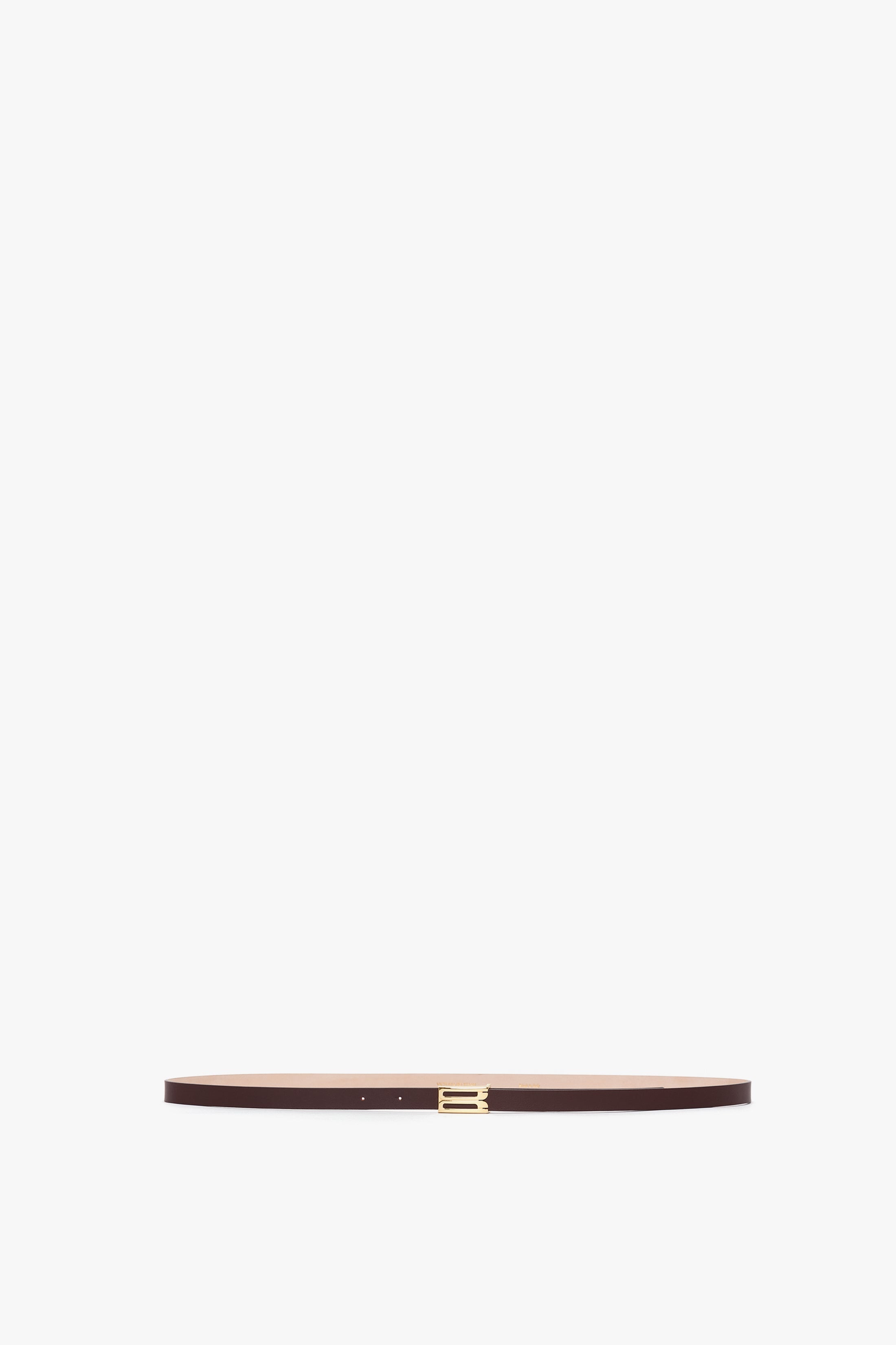 Exclusive Micro Frame Belt In Burgundy Leather - 1