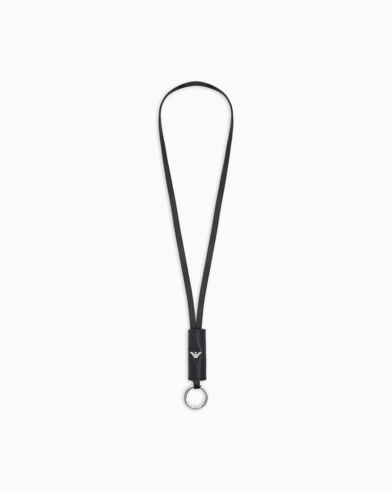 ASV REGENERATED SAFFIANO LANYARD KEYRING 1