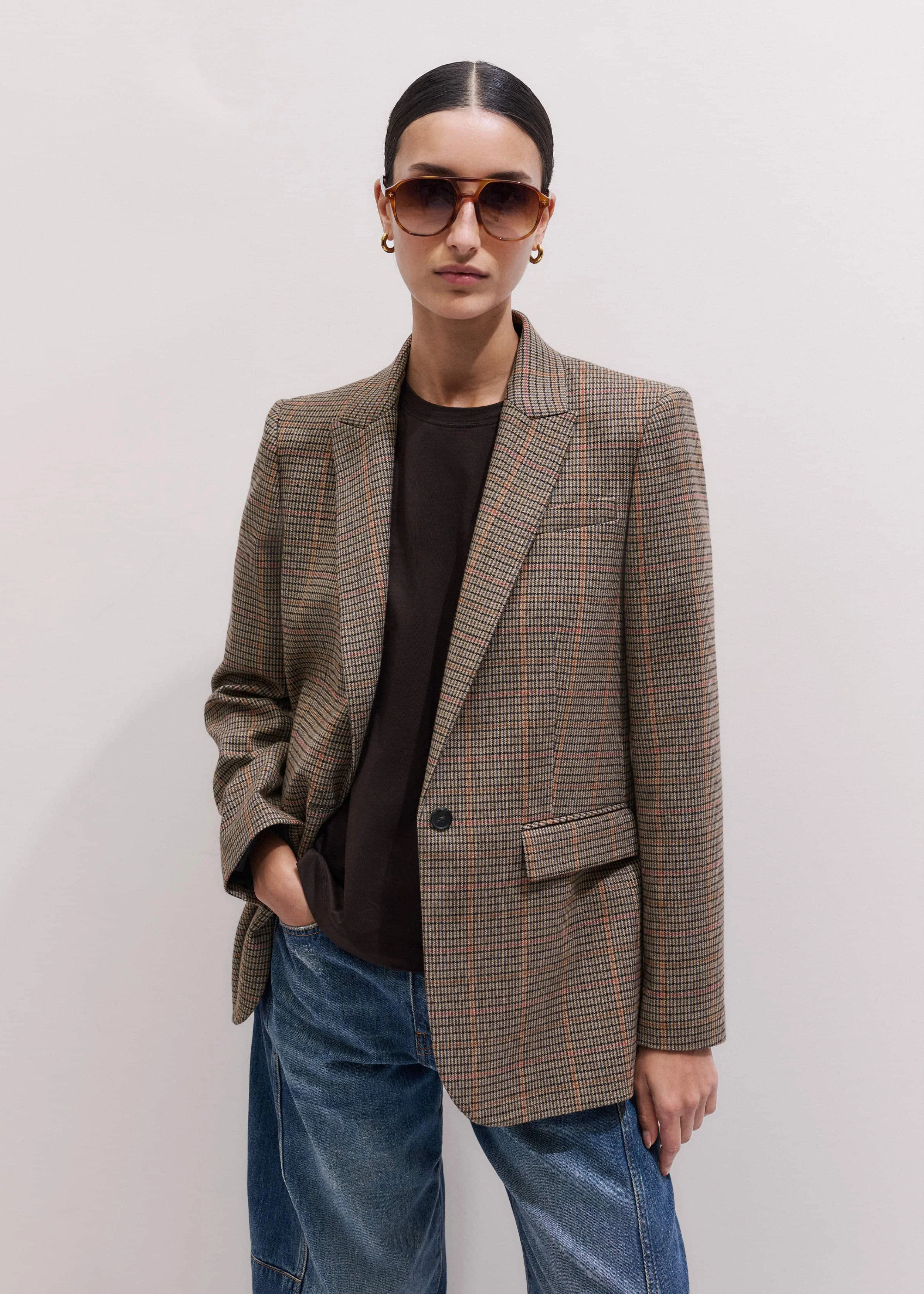 Sharp Shoulder Blazer - 1