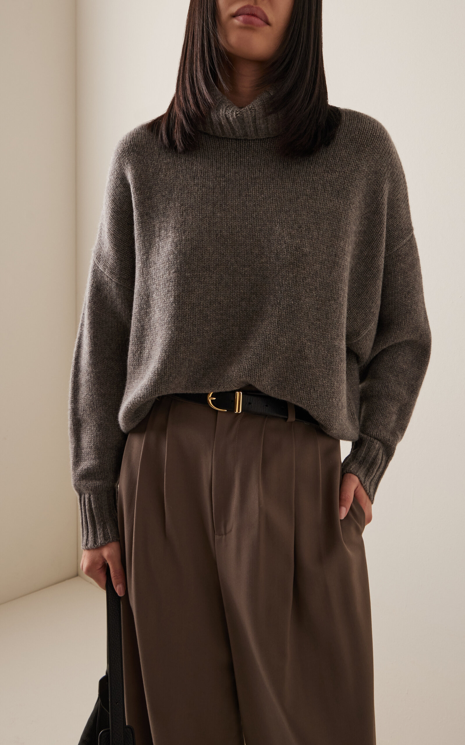 Porter Cashmere Turtleneck Sweater grey - 3