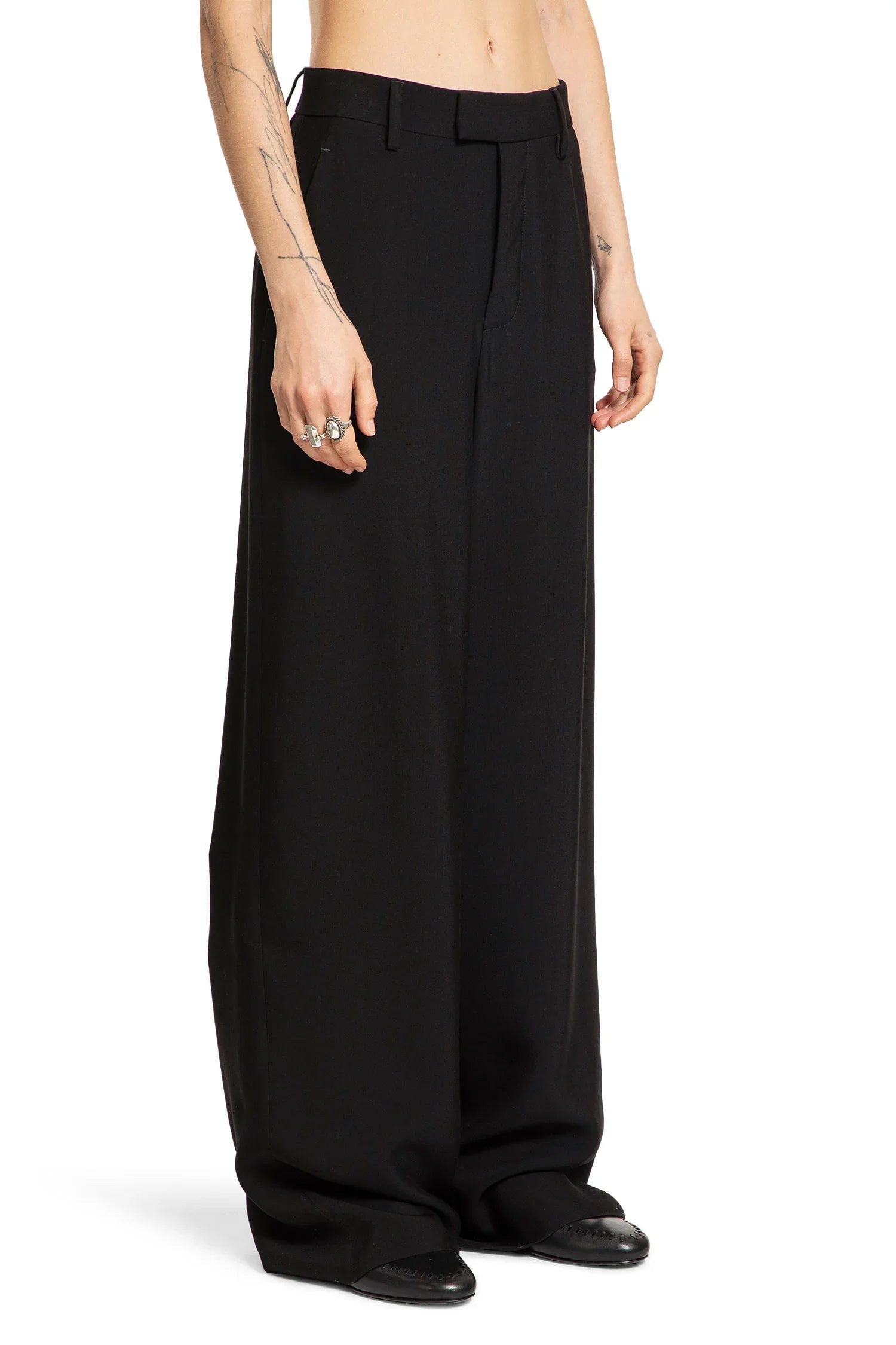 Elfi-Wide-Leg-Trousers-In-Viscose-Calico - 2