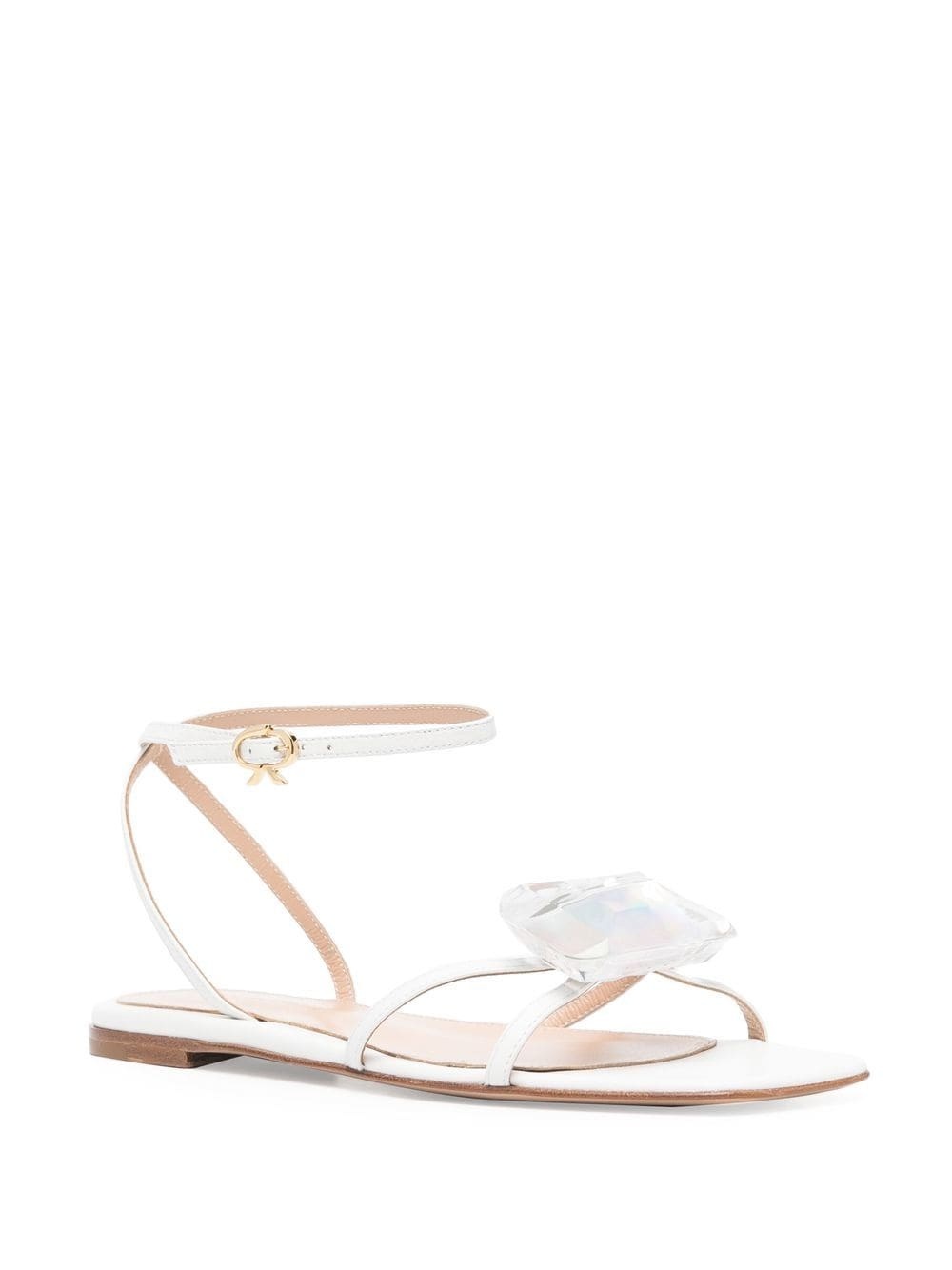 flat crystal strappy sandals - 2