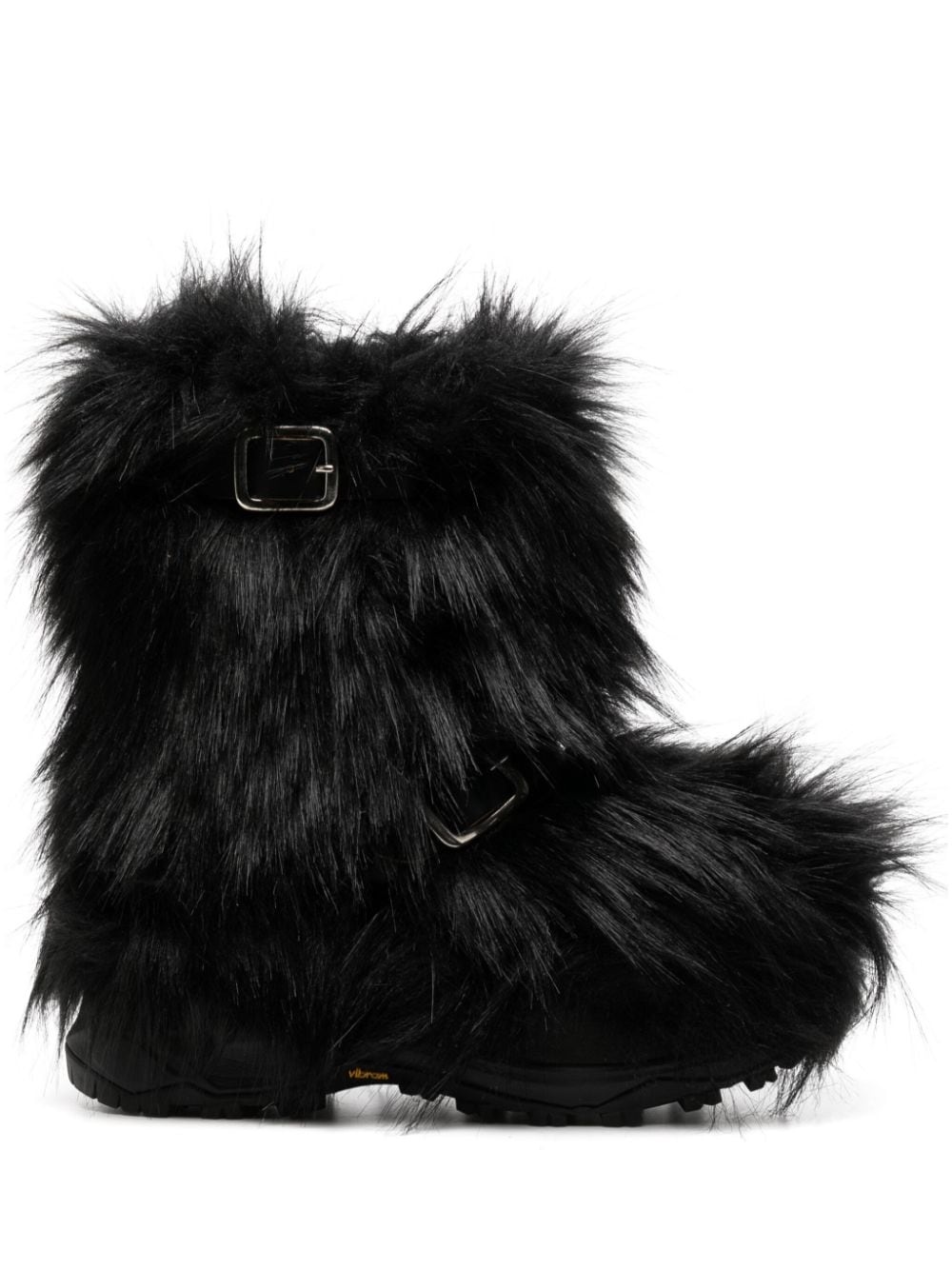 faux-fur straps boots - 1