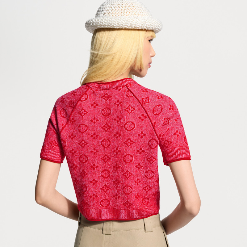 Monogram Tweed-Effect Knit Top 5