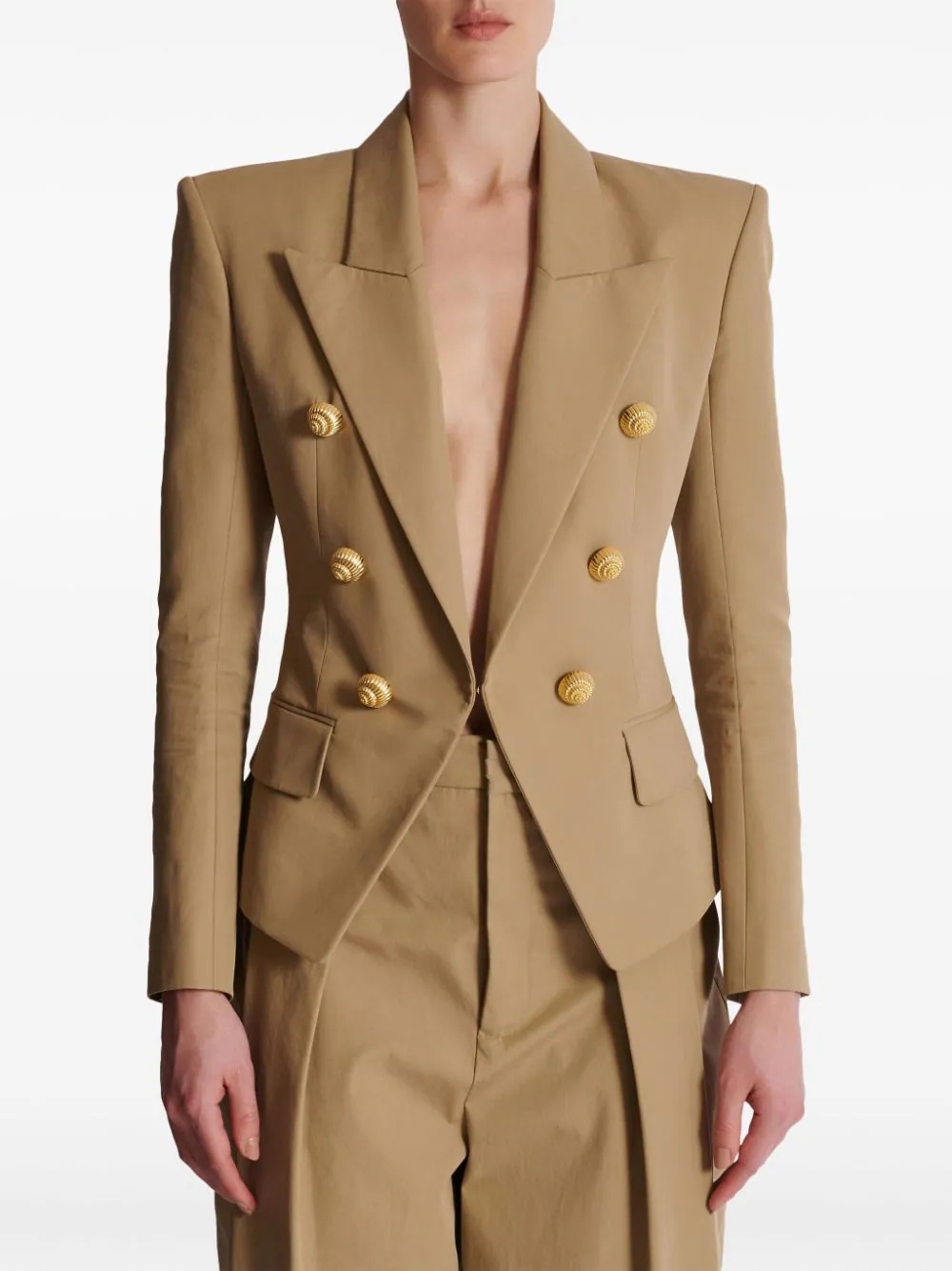 Balmain Six Button Cotton Jacket | club21 | REVERSIBLE