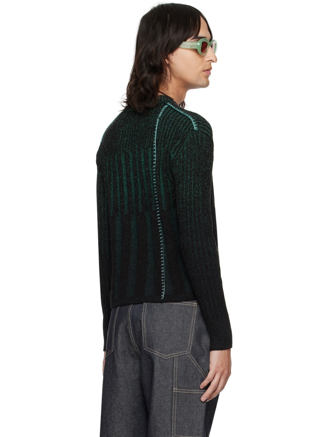 Black & Green Woosoo Sweater - 3