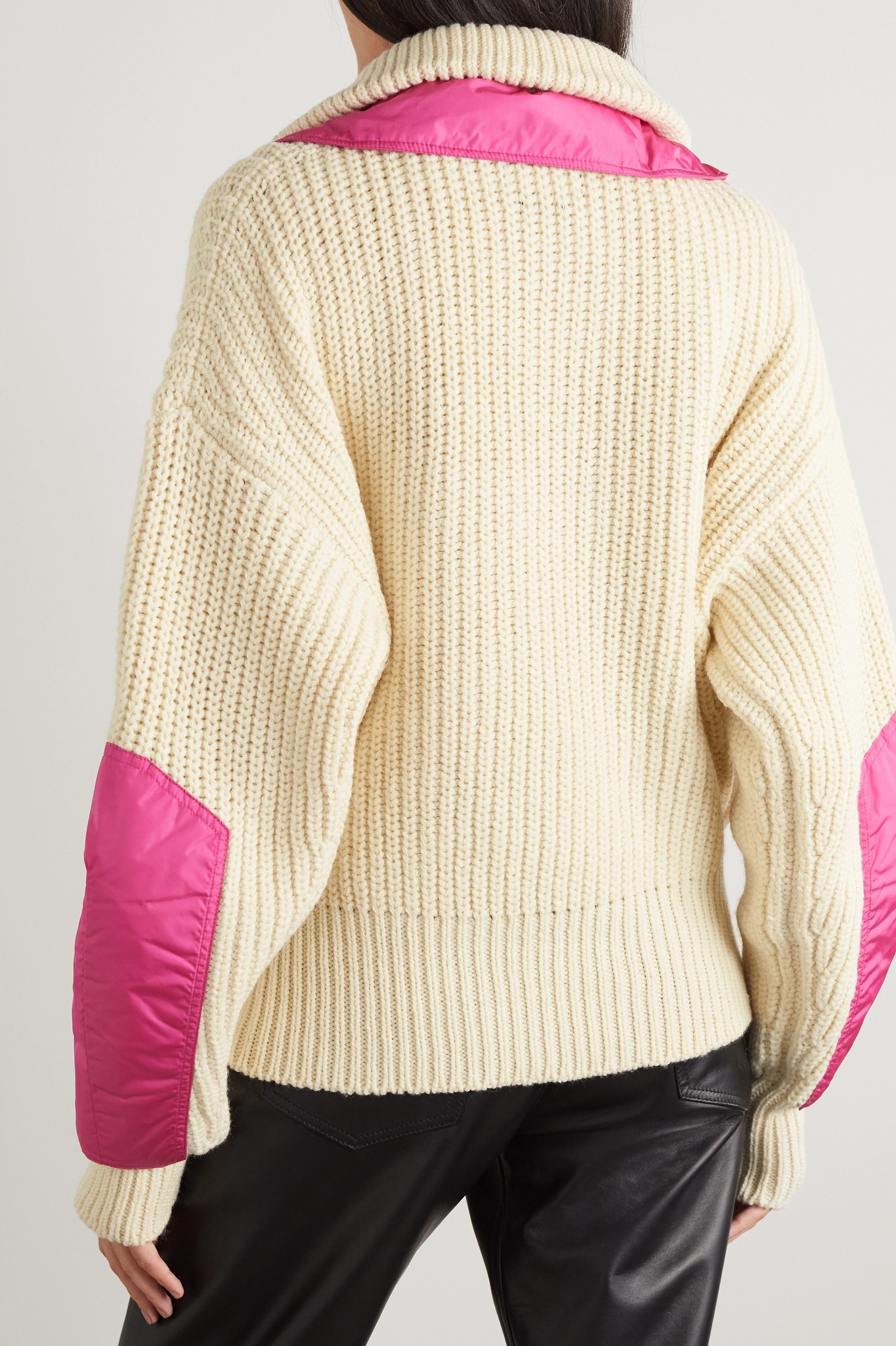 Dempster shell-trimmed ribbed wool-blend sweater - 3