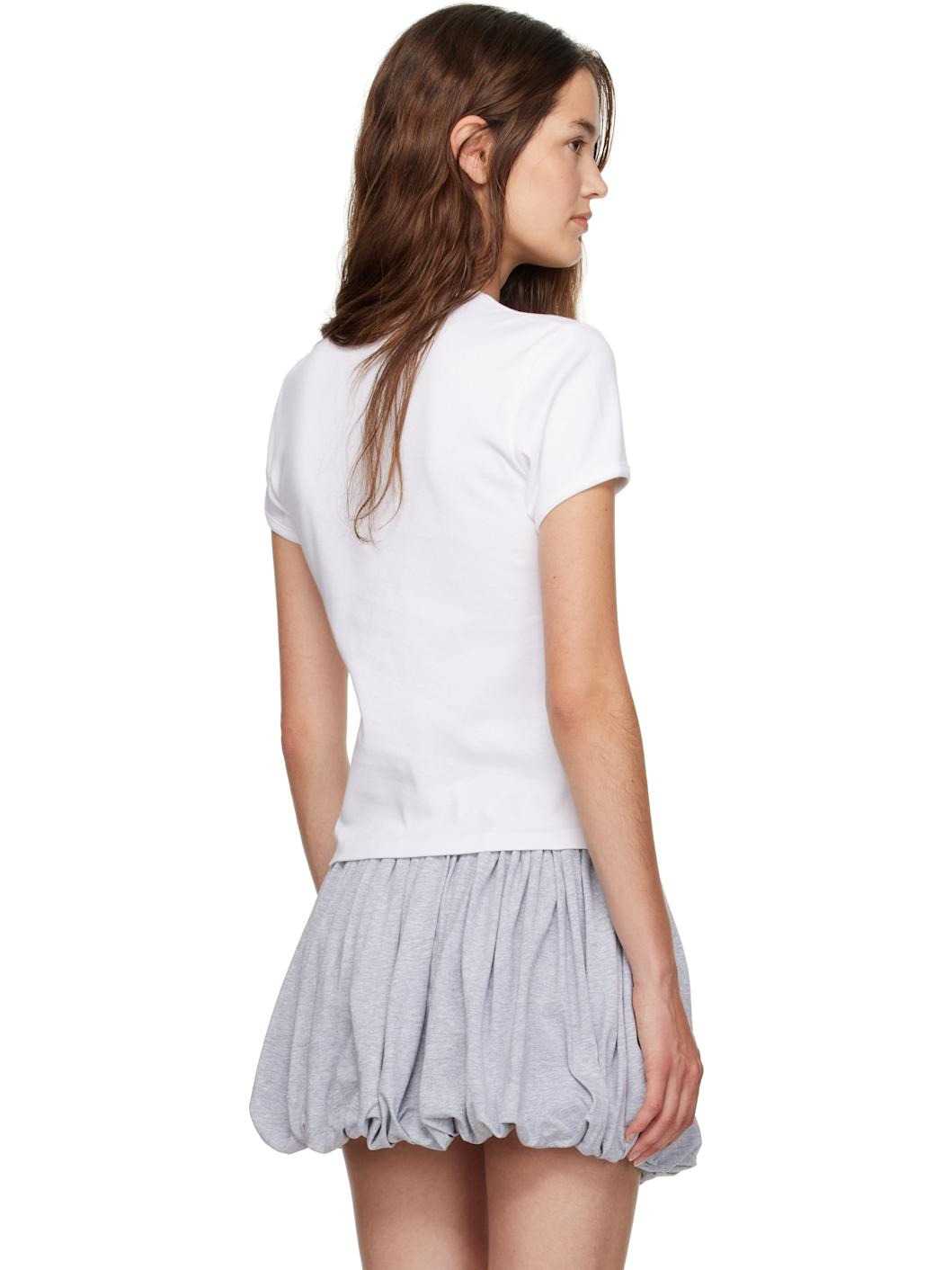 White Cut-Out Baby T-shirt - 3
