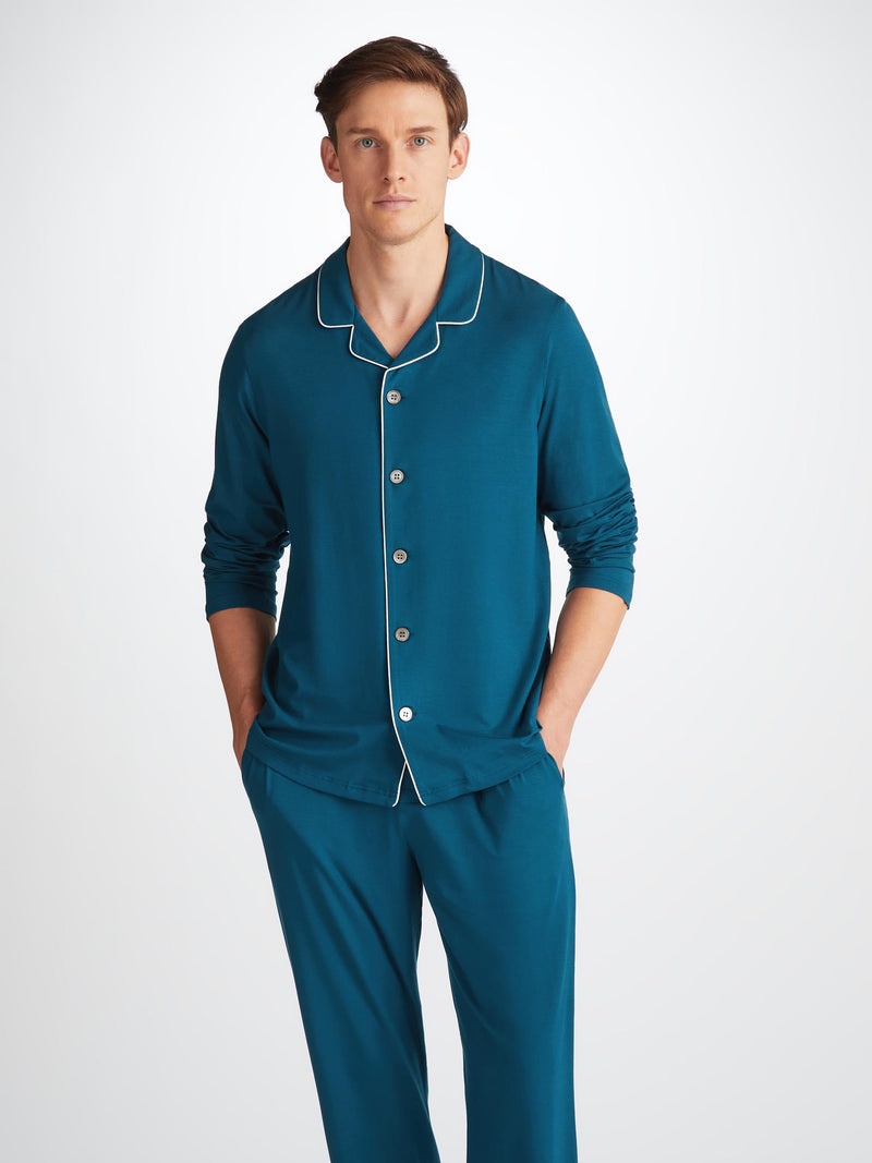 Men's Pajamas Basel Micro Modal Stretch Poseidon Blue - 3