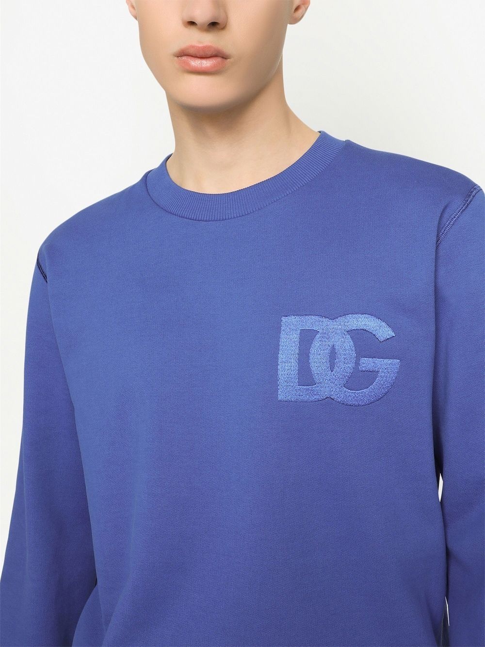 DG embroidered-logo cotton sweatshirt - 5