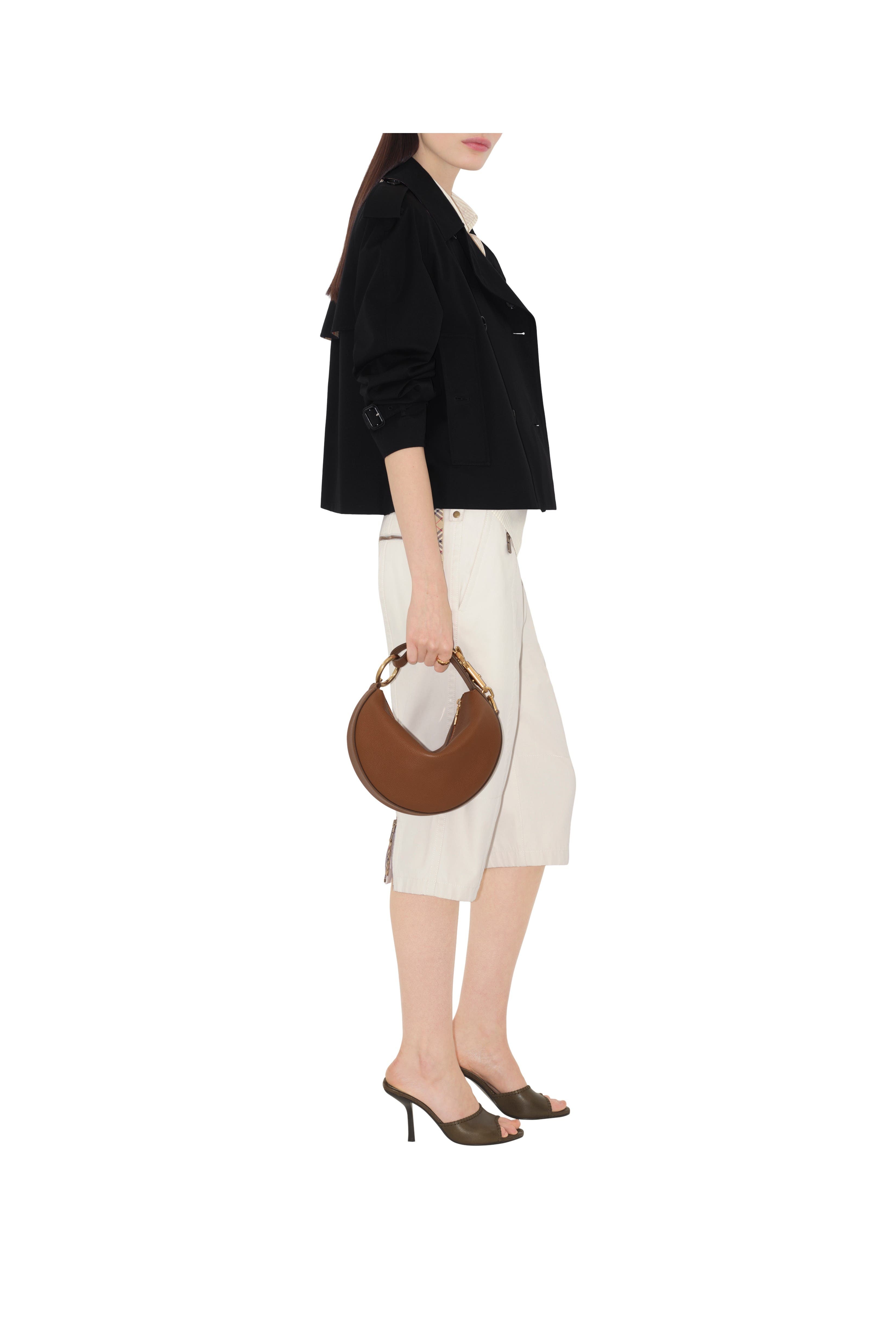 burberry Cropped Gabardine Trench Jacket in Black at Nordstrom - 3