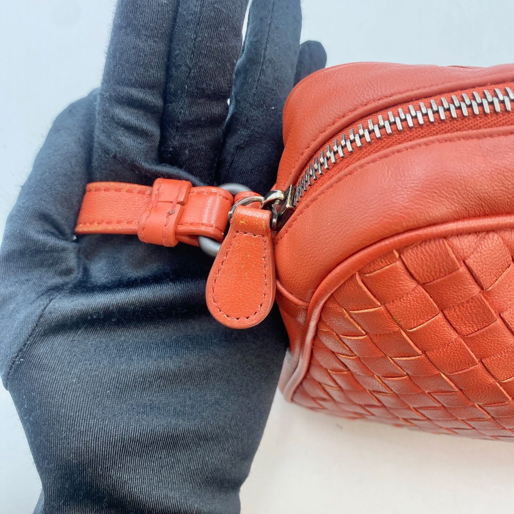 Bottega - Bottega Veneta Orange Square Crossbody Bag - 10