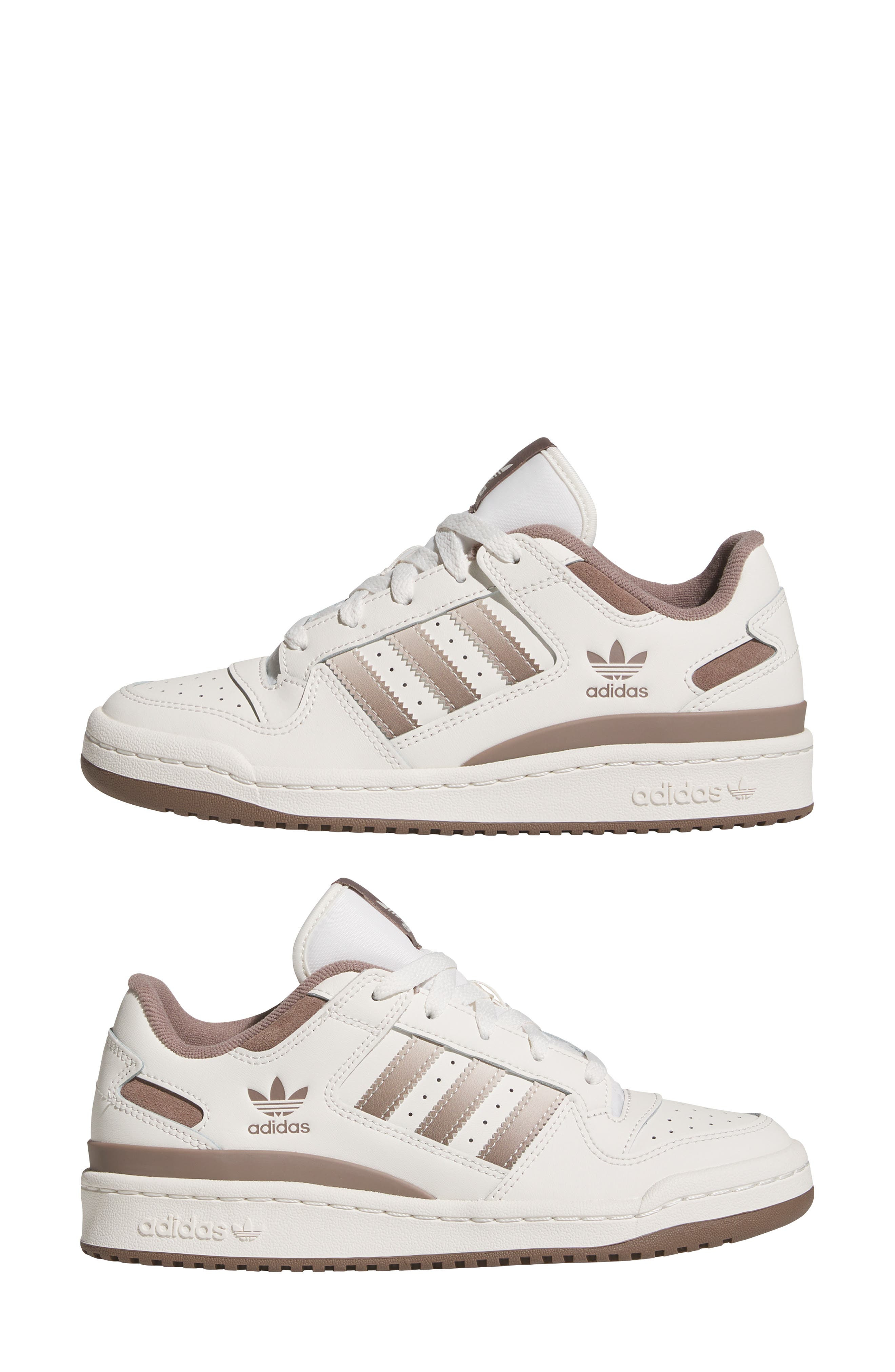 adidas Forum Low CL Basketball Sneaker in Cloud White/White/Brown at Nordstrom - 8