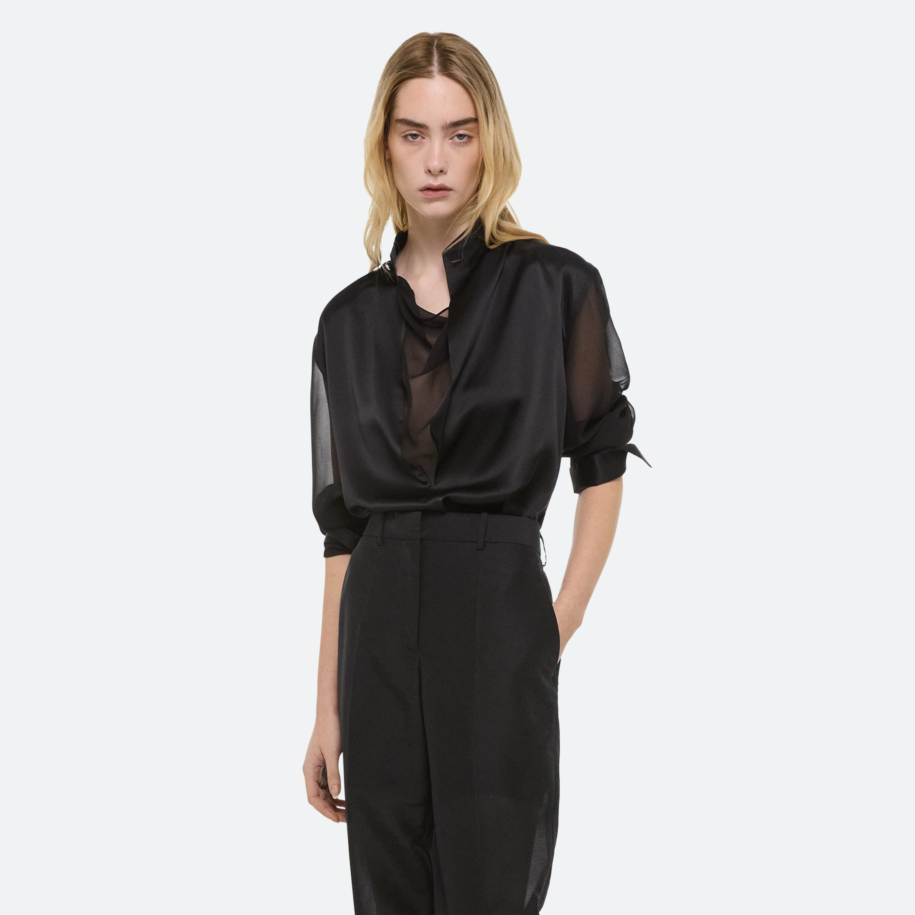 RELAXED COWL SHIRT - 8