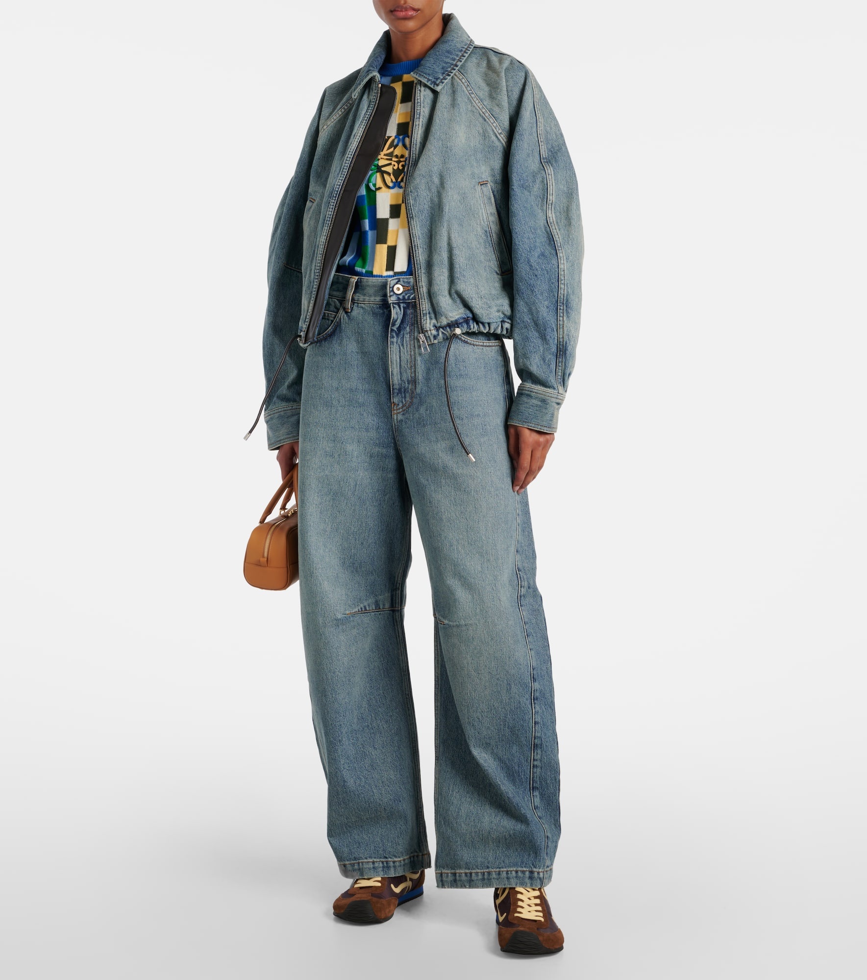 Anagram barrel-leg jeans - 2