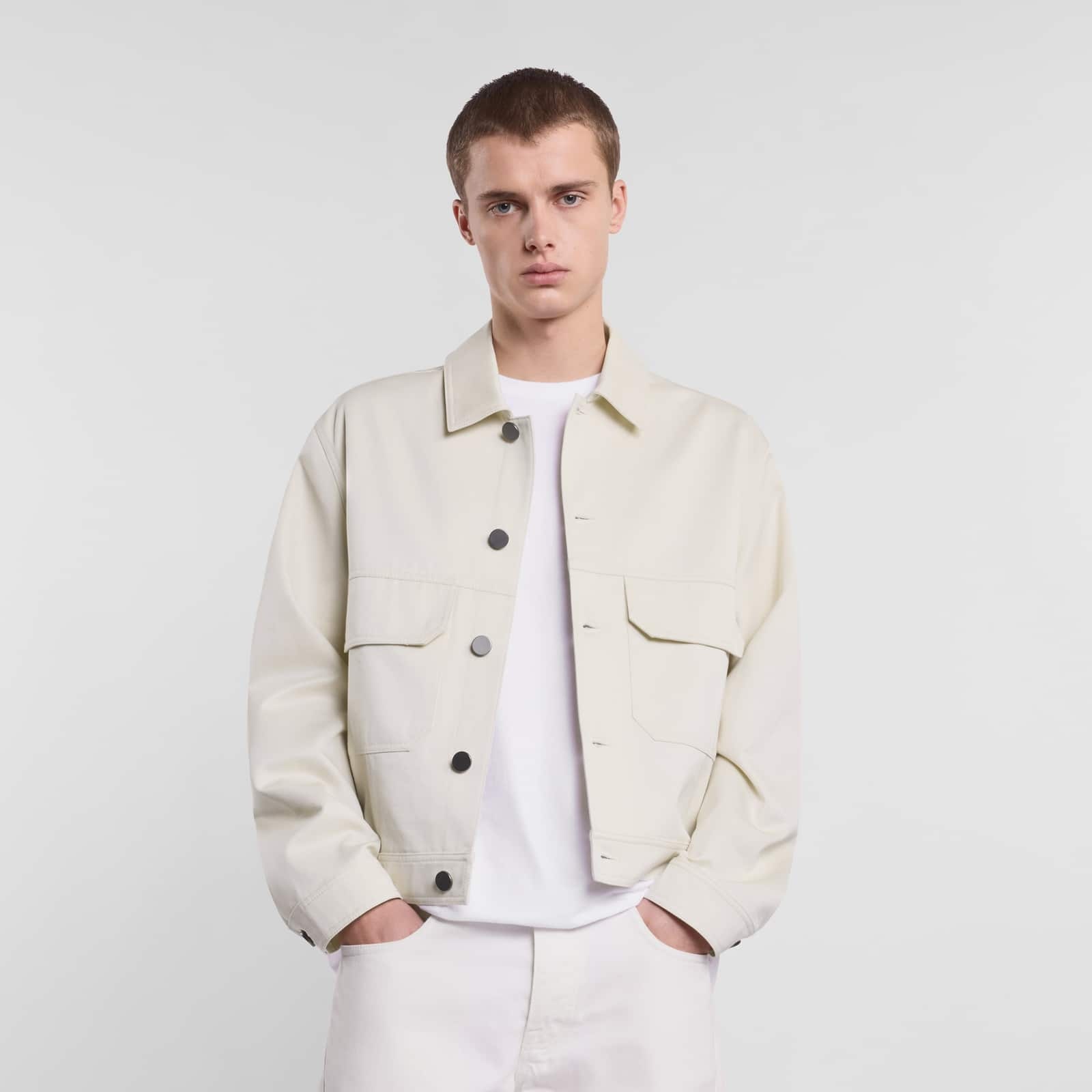 Shirt Jacket in cotton twill - 4