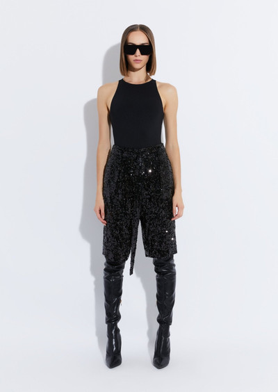 LAPOINTE Sequin High Waisted Belted Short outlook