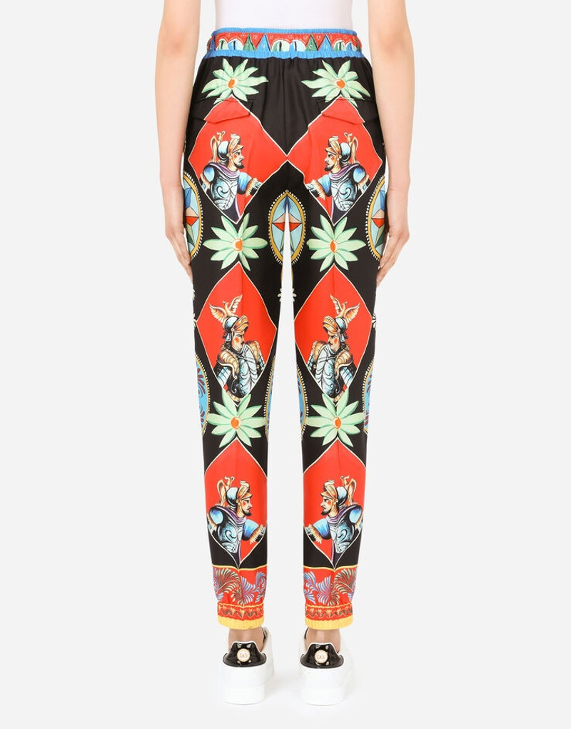 Dolce & Gabbana Carretto-print twill jogging pants outlook