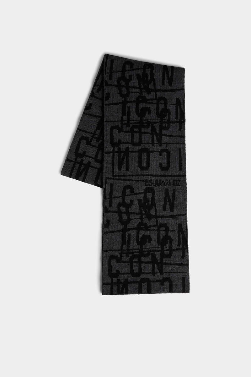ICON STAMP KNIT SCARF 1