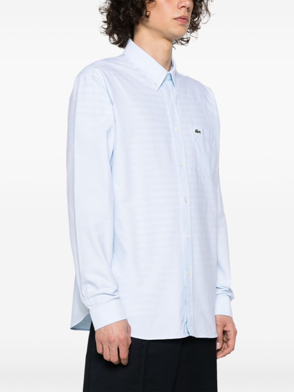 logo-patch cotton shirt - 3