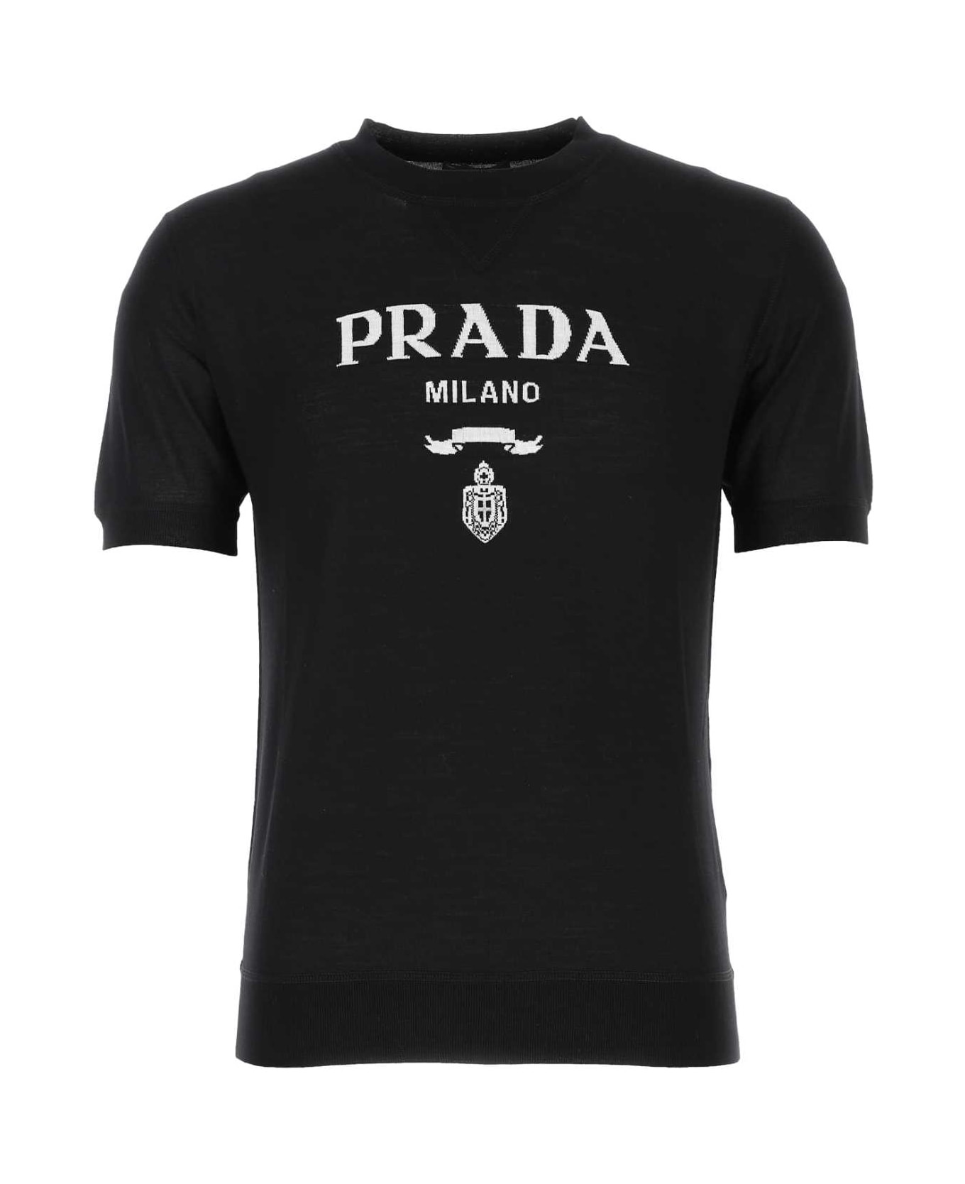 Black Wool T-shirt - 1