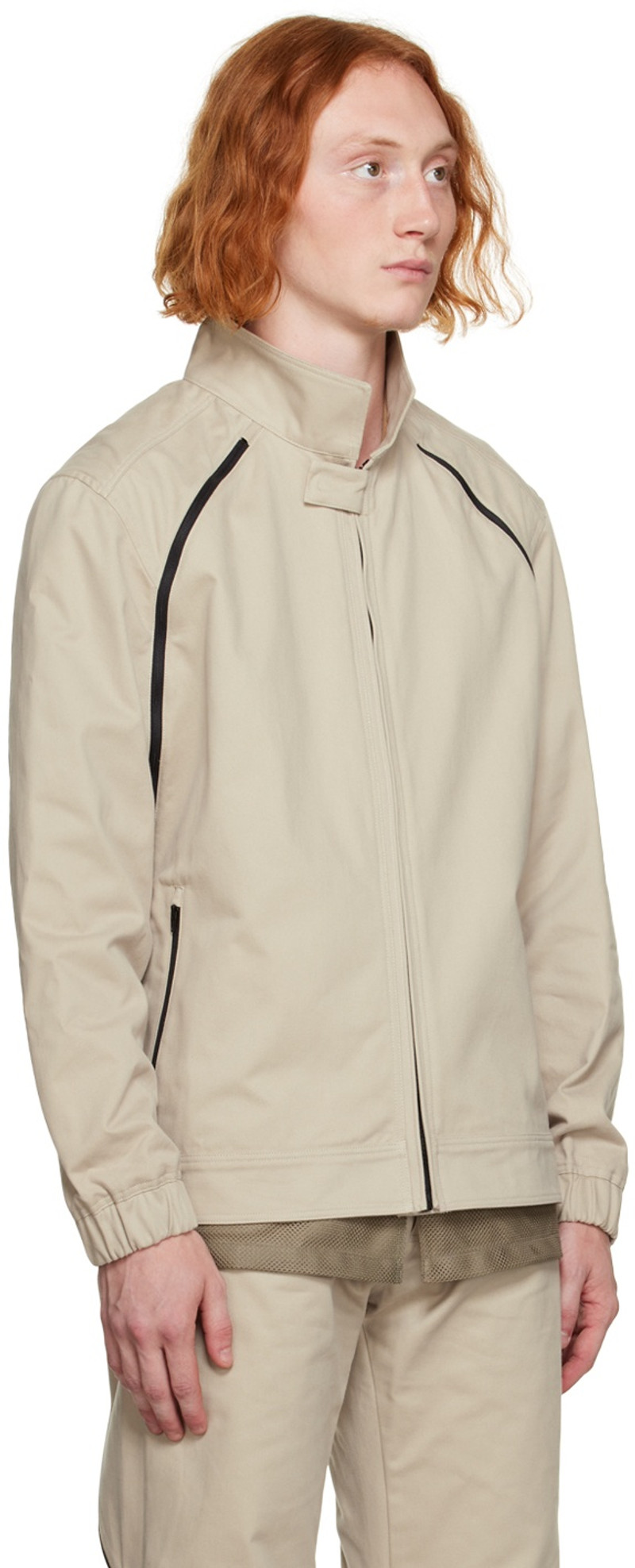 OLLY SHINDER Beige Quad Zip Jacket outlook